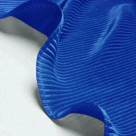 Blue Sexy Women's Plisse Cut Out Tie Backless Dress - Picture 5 of 8